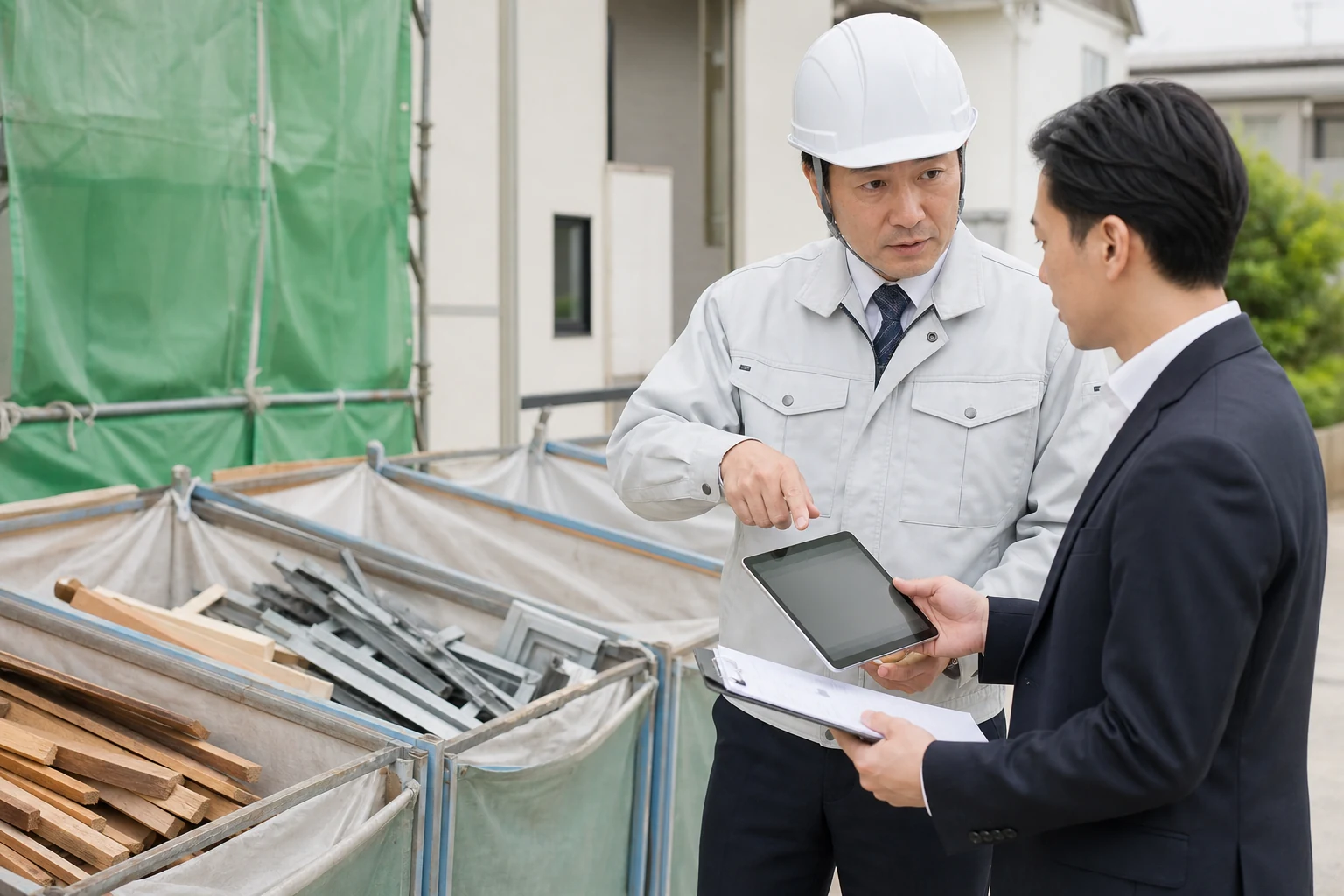 建設廃棄物デューデリジェンスで処理委託契約と電子マニフェストを現場別に照合する担当者